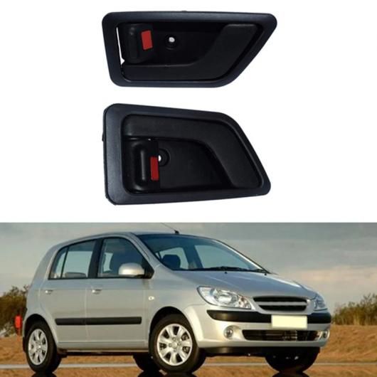 インサイド インテリア ドア ハンドル 左 + 右 適用: ヒュンダイ/現代/HYUNDAI ゲッツ 2006-2011 82610-1C000 82620-1C000 ブラック SR-AA-9115 Interior parts for cars