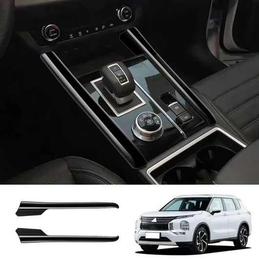 適用: 三菱 アウトランダー 2022 2023 2024 ABS ブラック ウインドウ スイッチ パネル カバー トリム ステッカー ギア シフト パネル インテリア アクセサリー ギア ストリップ パネル SR-AA-0565 Interior parts for cars