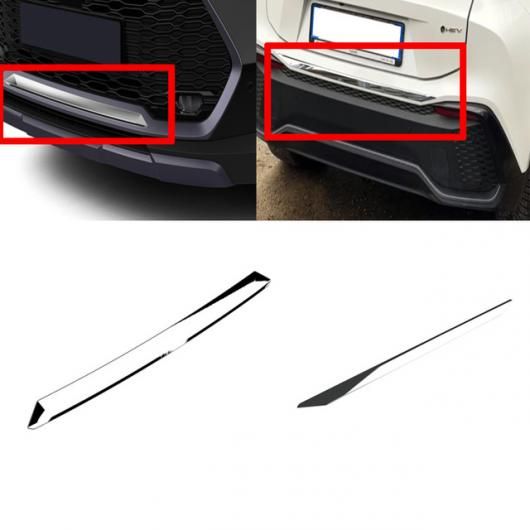 適用: トヨタ CHR C-HR 2024 2025 ABS ブラック フロント リア バンパー プロテクター カバー トリム ロワー バンパー ガード 装飾 フロント リア クローム SR-AA-0603 Exterior parts for cars