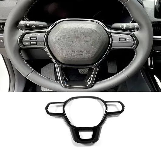 左ハンドル用 インテリア アクセサリー 適用: ホンダ CR-V CRV 2023 2024 ABS ブラック 光沢 アームレスト ウインドウ リフト ボタン カップホルダー カバー ステアリング ホイール カバー SR-AA-0635 Interior parts for cars
