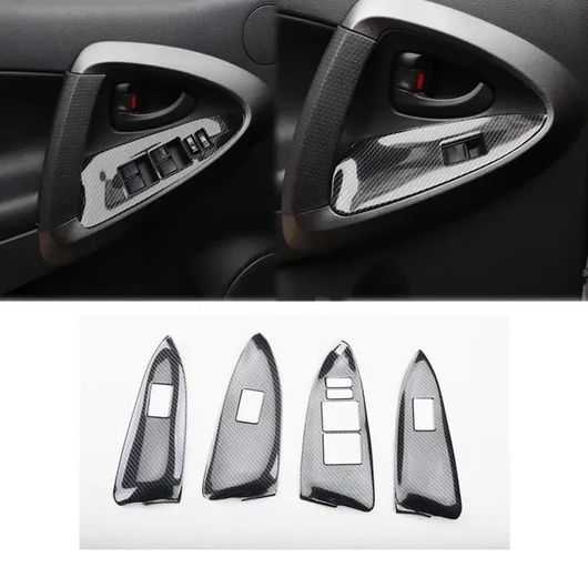 左ハンドル用 適用: トヨタ RAV4 RAV 4 2009 2010 2011 2012 ウインドウ スイッチ ボタン 通気口 ギア シフト トリム インテリア アクセサリー ウインドウ リフト カバー SR-AA-0695 Interior parts for cars