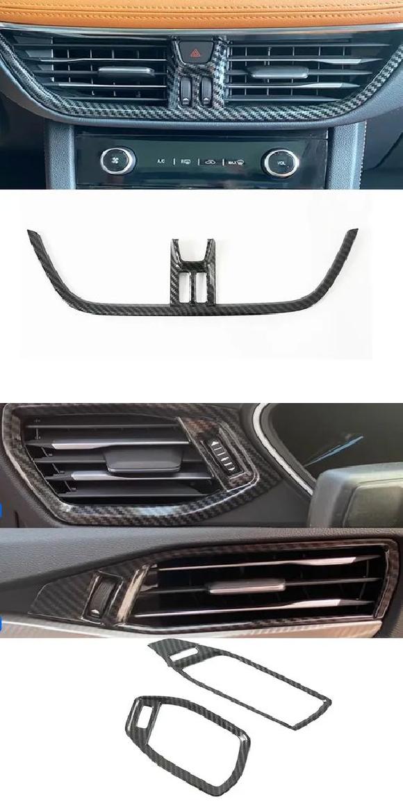 適用: フォード/FORD クーガ エスケープ 2020-2022 2023 2024 カーボンファイバー AC スイッチ ボタン カバー トリム エア センター AC カバー・サイド AC カバー SR-AA-0661 Interior parts cars