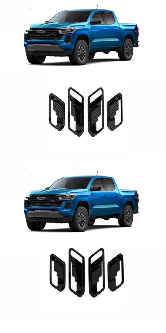 適用: シボレー/CHEVROLET コロラド 2024 2025 ABS フロント センター コンソール カップホルダー トリム リア カーボンファイバー モデル A・ピアノ ブラック モデル A SR-AA-0674 Interior parts for cars