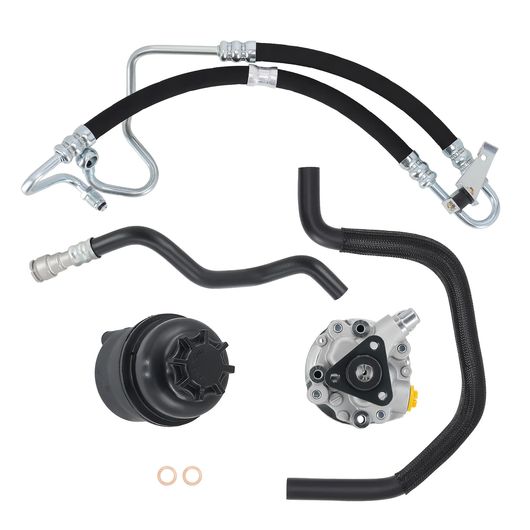 553-59076 パワー ステアリング ポンプ + ホース + リザーバー W/キャップ キット 適用: BMW E46 325i 330i 2001-2005 553-58945 SR-BB-2787 Car parts
