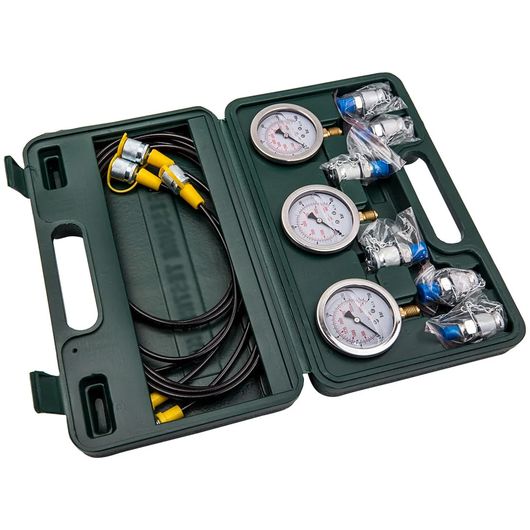 油圧式 プレッシャー テスト ゲージ 油圧式 プレッシャー テスト ゲージ キット 1M ホース 60mm-1450PSI 5800PSI 8700PSI SR-BB-3214 Car parts