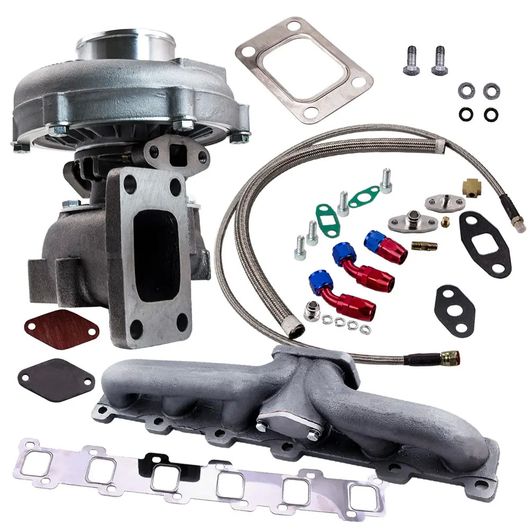 T04E T3T4 ターボ & オイル リターン/フィード ライン & TD42 マニホールド 適用: 日産 サファリ/パトロール 4.2L SR-BB-3701 Car parts