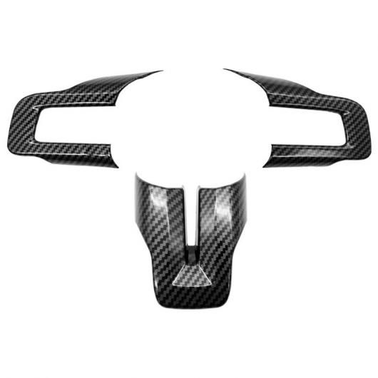 適用: フォード/FORD マスタング 2015 2016-2023 カーボン スタイル ステアリング ホイール パネル カバー トリム ステッカー オート インテリア インテリア アクセサリー カーボン調 SR-BB-4182 Interior parts cars
