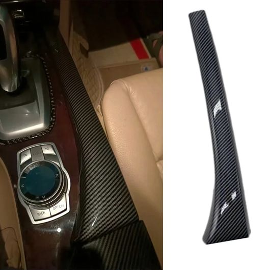 適用: BMW 5シリーズ E60 E61 2004-2008 2009 2010 左ハンドル用 センター コンソール アームレスト ボックス カバー サイド パネル トリム ストリップ カーボン スタイル タイプ2 SR-BB-4261 Interior parts for cars|オートパーツエージェンシー