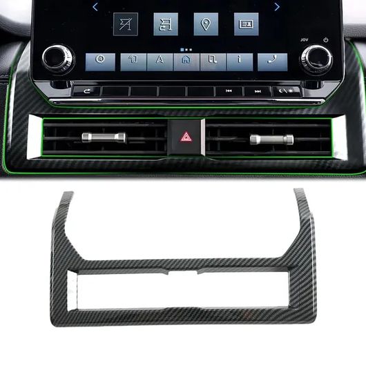 適用: 三菱 トライトン L200 2024 2025 カーボンファイバー エア コンディション アウトレット カバー トリム センター AC フレーム リアシート AC 装飾 センター AC カバー トリム SR-AA-0703 Interior parts for cars
