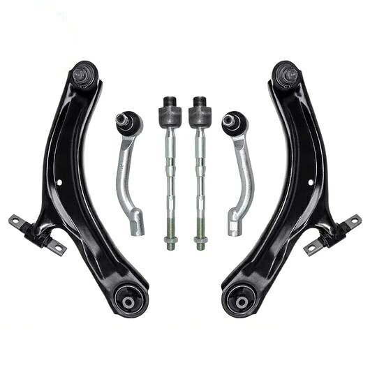 6ピース フロント ロワー コントロールアーム サスペンション タイ ロッド エンド キット 適用: 日産 ローグ 2008 2009 2010 2011 2012 2013 2014 2015 SR-BB-4993 Car parts