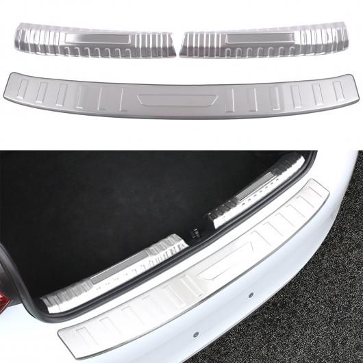 適用: フォルクスワーゲン/VOLKSWAGEN ID.3 2019-2023 ステンレス スチール リア インナー & アウター プレート バンパー プロテクター ガード カバー シルバー SR-BB-5347 Exterior parts for cars