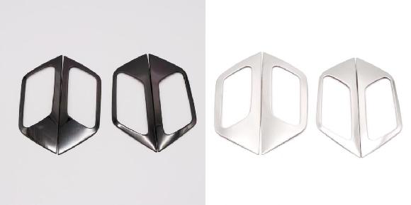 適用: プジョー/PEUGEOT 3008 5008 GT 2017-2022 ステンレス スチール インテリア ドア ハンドル ボウル フレーム カバー トリム 4ピース ブラック・シルバー SR-BB-5247 Interior parts for cars
