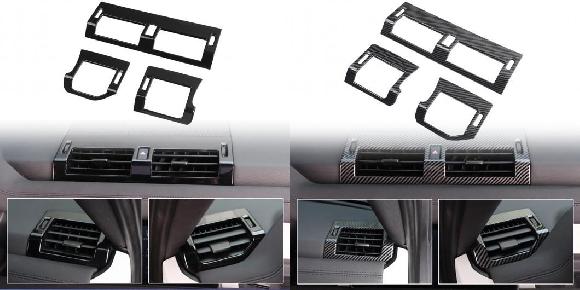 左ハンドル用 適用: ランドローバー/LAND ROVER ディフェンダー 110 2020 2021 2022 2023 ABS インテリア サイド エアコン 通気口 カバー 光沢ブラック・カーボン スタイル SR-BB-5458 Interior parts for cars｜オートパーツエージェンシー