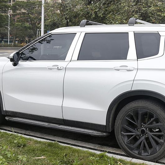 適用: 三菱 アウトランダー 2022-2025 スチール クローム ウインドウ + ピラー ポスト カバー トリム ウインドウ フル コンプリート ピラー フレーム ストリップ SR-BB-5924 Exterior parts for cars