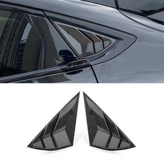 適用: フォード/FORD マスタング マッハ-E 2021-2024 ABS エクステリア リア ウインドウ シャッター カバー トリム ウインドウ ルーバー サイド 吹き出し口 トリム カーボン スタイル SR-BB-5961 Exterior parts cars