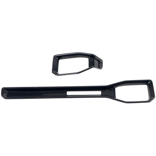 適用: フォード/FORD マスタング 2024 2025 カーボン ブラック ダッシュボード コンソール 通気口 吹き出し口 モールディング ストリップ カバー トリム ABS 2ピース SR-BB-6376 Interior parts cars