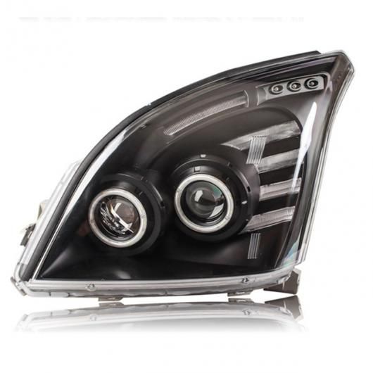 ブラック LED エンジェルアイ 隙間 レンズ ヘッドライト 適用: トヨタ プラド RZJ120 FJ120 LC120 2003 2004 2005 2006 2007 2008 プラド FJ120 2ピース SR-AA-1433 Car light