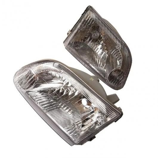 クリスタル ヘッドライト 遠 近 ヘッドランプ 統合 適用: トヨタ ハイエース KZH106W 2000 2001 2002 2003 2004 2ピース シルバー SR-AA-1599 Car parts