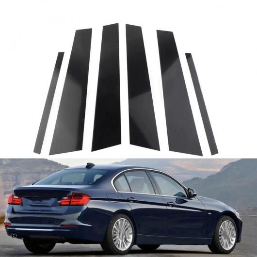 6ピース ピラー ポスト 適用: BMW F30 3 -シリーズ 2012 2013 2014 2015 ドア ウインドウ トリム カバー BC 列 ステッカー ピアノブラック SR-BB-7360 Exterior parts for cars