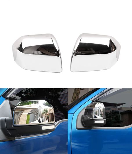 クローム バックミラー サイド ミラー キャップ 適用: フォード/FORD F150 F-150 4ドア 2015 2016 2017 2018 2019 サイド リア ビュー 装飾 カバー トリム クロム SR-BB-7789 Exterior parts cars