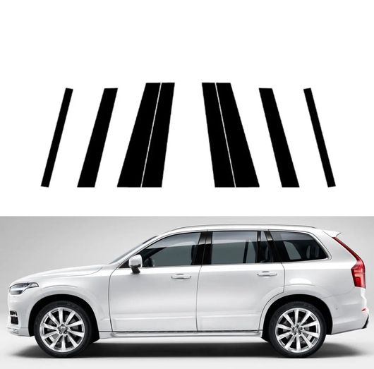 ピラー ポスト ドア トリム ウインドウ 装飾 ステッカー カバー 適用: ボルボ/VOLVO XC90 2016 2017 2018 2019 2020 2021 2022 2023 ブラック SR-BB-7805 Exterior parts for cars