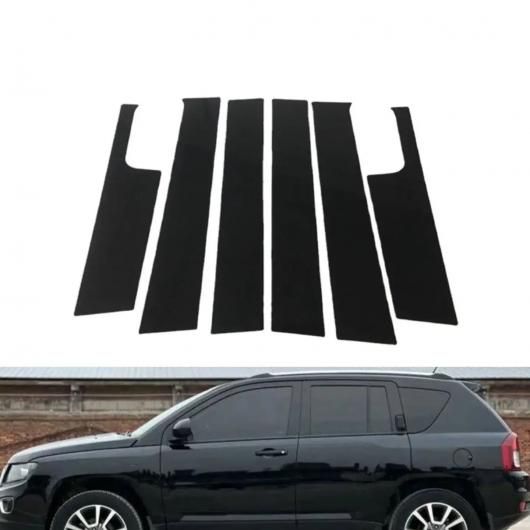 適用: ジープ/JEEP コンパス 2007-2012 2013 2014 2015 ピラー ポスト ドア サイド ウインドウ 装飾 列 B C ステッカー カバー ピアノブラック SR-BB-7951 Exterior parts for cars 7,541円