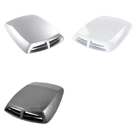 ユニバーサル フード スクープ エア フロー インテーク 吹き出し口 カバー オート エア フロー 吹き出し口 カバー アクセサリー 通気口 カバー シルバー グレー～カーボン調 SR-BB-7845 Exterior parts for cars