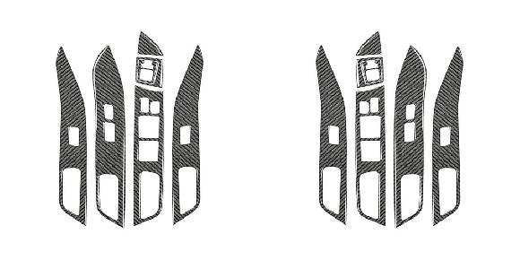 適用: 三菱 ランサー GT GTS IS 2008-2015 カーボン ドア コントロール スイッチ ボタン ステッカー 左・右 SR-BB-8095 Interior parts for cars