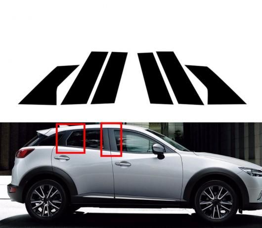 ピラー ポスト 適用: マツダ CX-3 2016-2019 2020 2021 ドア ウインドウ トリム ステッカー カバー アクセサリー ブラック SR-BB-8013 Exterior parts for cars