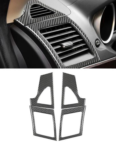適用: 三菱 ランサー EVO X MR 2008-2015 カーボン エア コンディション アウトレット グリッド フレーム ステッカー 通気口 トリム ブラック SR-BB-8034 Interior parts for cars｜オートパーツエージェンシー