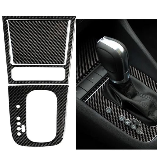 カーボン ギア シフト ステッカー シガーソケット カバー 灰皿 パネル ステッカー 適用: フォルクスワーゲン/VOLKSWAGEN ゴルフ 6 R MK6 シロッコ 2009-2016 3ピース 左ハンドル用 SR-BB-8107 Interior parts for cars|オートパーツエージェンシー