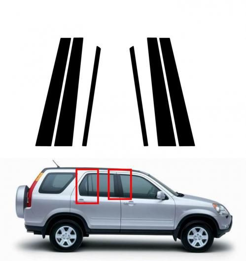 ピラー ポスト 適用: ホンダ CR-V 2002 2003 2004 2005 2006 ウインドウ トリム ステッカー 装飾 アクセサリー ブラック SR-BB-8189 Exterior parts for cars