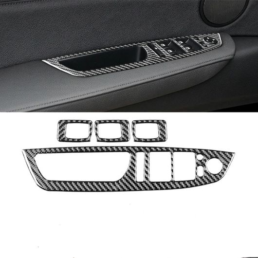 カーボン リフト スイッチ ステッカー トリム 適用: BMW X5 E70 X6 E71 2007 2008 2009 2010 2011 2012-2014 インテリア アクセサリー ブラック SR-BB-8326 Interior parts for cars