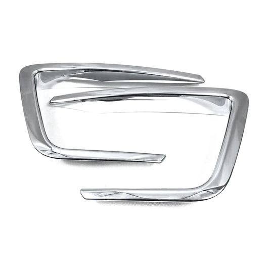 ABS フロント フォグライト ランプ カバー 装飾 ステッカー トリム 適用: フォード/FORD Recreational 2018 2019 2020 シルバー SR-BB-8368 Exterior parts cars