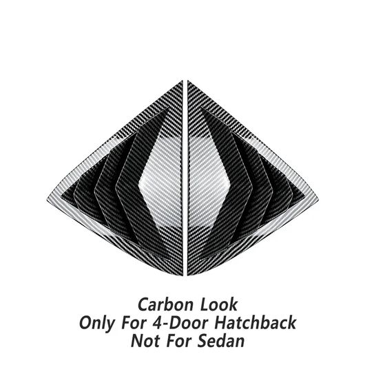 リア ウインドウ ルーバー リア トライアングル ウインドウ シェード スポイラー 適用: フォード/FORD フィエスタ MK7 2009-2017 4-ドア ハッチバック ボディキット カーボン調 SR-BB-8436 Exterior parts cars