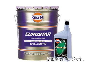 ガルフ/Gulf エンジンオイル ユーロスター/EUROSTAR 5W-40 SL/SJ-A3 入数：1L×6缶 engine oil