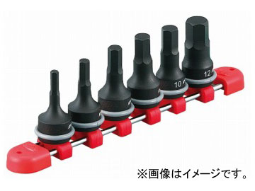 KTC 9.5sq.インパクトレンチ用ヘキサゴンレンチセット［6コ組］ TBTP306P Hexagon wrench set for impact pumps