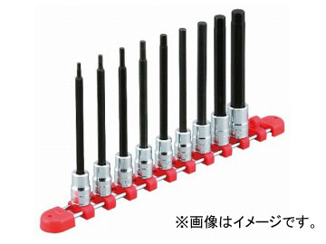 KTC 9.5sq.ロングヘキサゴンビットソケットセット［9コ組］ TBT3L09BH  Long Hexagon Bit Socket Set Piece