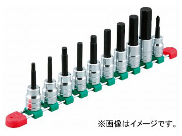 KTC 12.7sq.ヘキサゴンビットソケットセット［10コ組］ TBT410H Hexagon bit socket set pairs