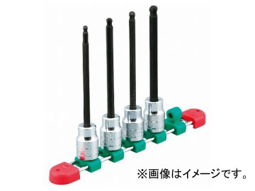KTC 12.7sq.ロングボールポイントヘキサゴンビットソケットセット［4コ組］ TBT4L04BPBH  Long Ball Point Hexagon Bit Socket Set Points