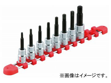 KTC 9.5sq.T型トルクスビットソケットセット［8コ組］ TBT308T  Torx Bit Socket Set Pieces