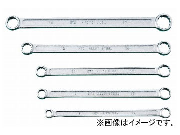 KTC 引っ切り無いロングめがね鍵仕掛ける［5本組］ M1505  Straight long glasses wrench set pcs