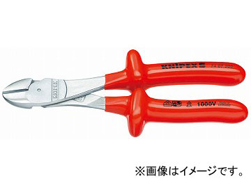 クニペックス/KNIPEX 縁切り豪然たる斜ニッパー 品番：7407-250 JAN：4003773018421  Insulation strong diagonal nipper