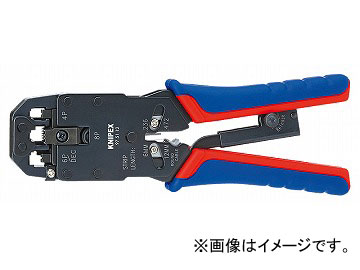クニペックス/KNIPEX ウエスタンプラグ圧着ペンチ 品番：9751-12 4/6/8ピン JAN：4003773043188 Western plug pressed pliers
