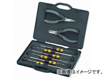 クニペックス/KNIPEX エレクトロニクスプライヤーセット 品番：002018ESD JAN：4003773051848 Electronics pllyer set｜オートパーツエージェンシー