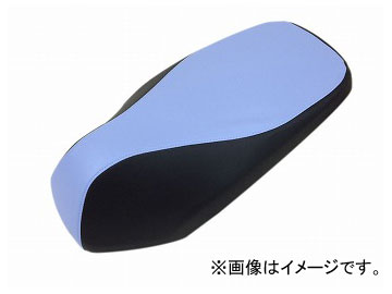 2輪 グロンドマン 国産シートカバー ライトブルー・ブラック ツートンカラー/透明ステッチ（被せ） 品番：GR5561HC341S0 ホンダ ダンク（AF74） Domestic seat cover｜オートパーツエージェンシー