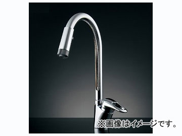 カクダイ シングルレバー混合栓（シャワーつき） 品番：117-120K JAN：4972353029990 Single lever mixer tap with shower