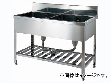カクダイ ステンレスシンク（2槽式） 品番：457-106-90 JAN：4972353041251 Stainless steel sink tank type