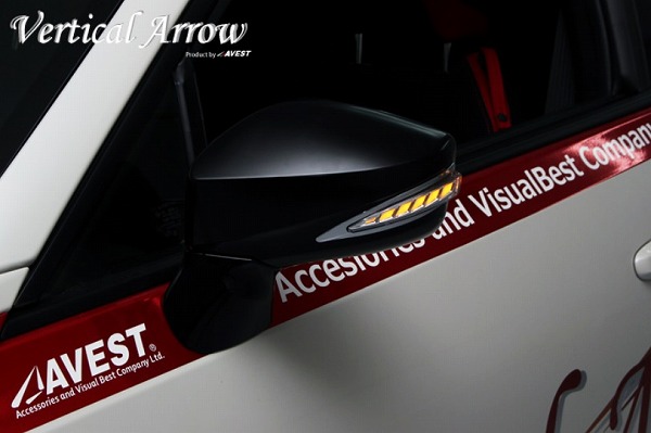 AVEST VerticalArrow ドアミラーウインカー クローム×ホワイトLED 86
