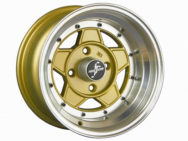 コーリンプロジェクト フォーカスレーシングファイブ ホイール ゴールド 14インチ&times;8J -13 4H114.3 FOCUS5-13480KG wheel｜オートパーツエージェンシー